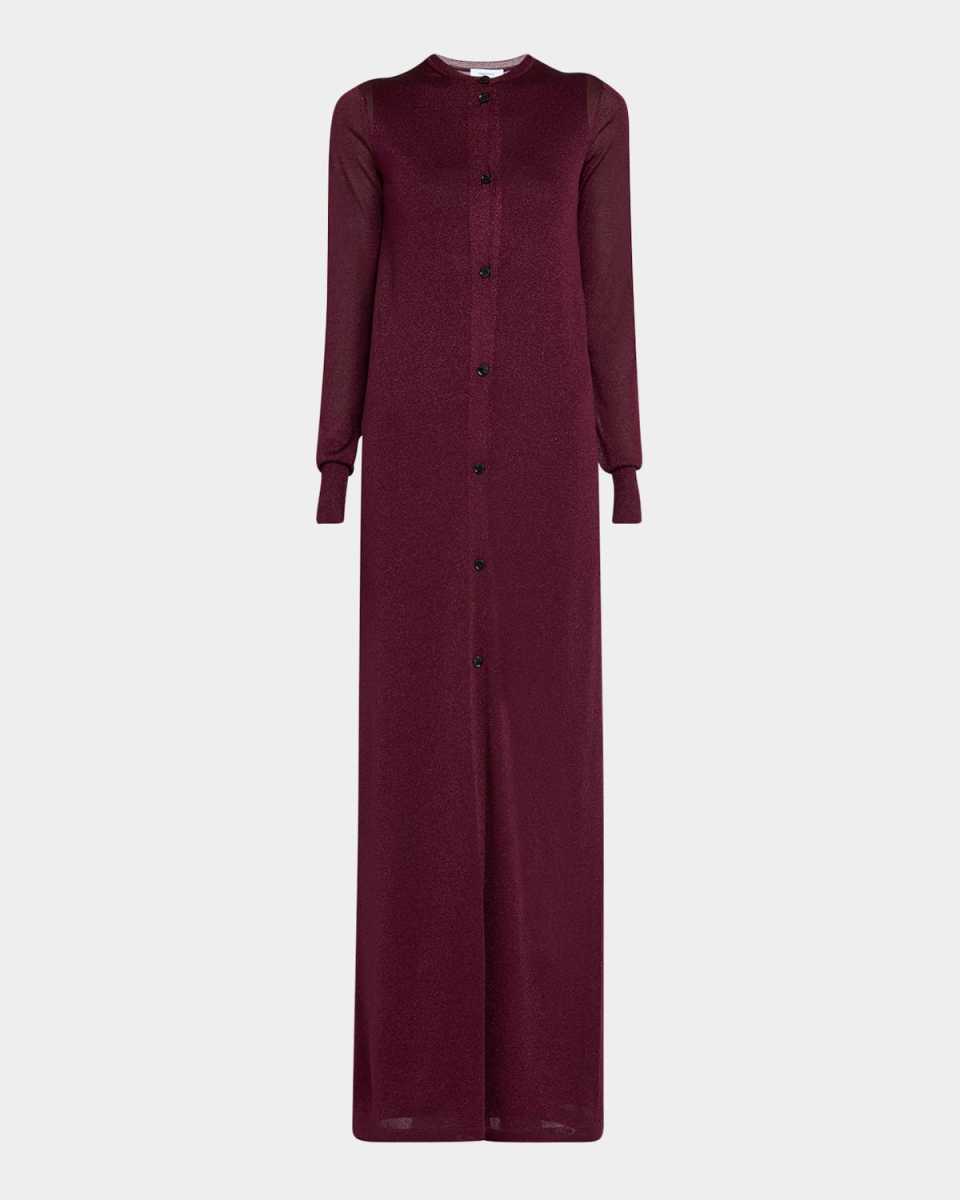 Long Lurex Knit Cardigan